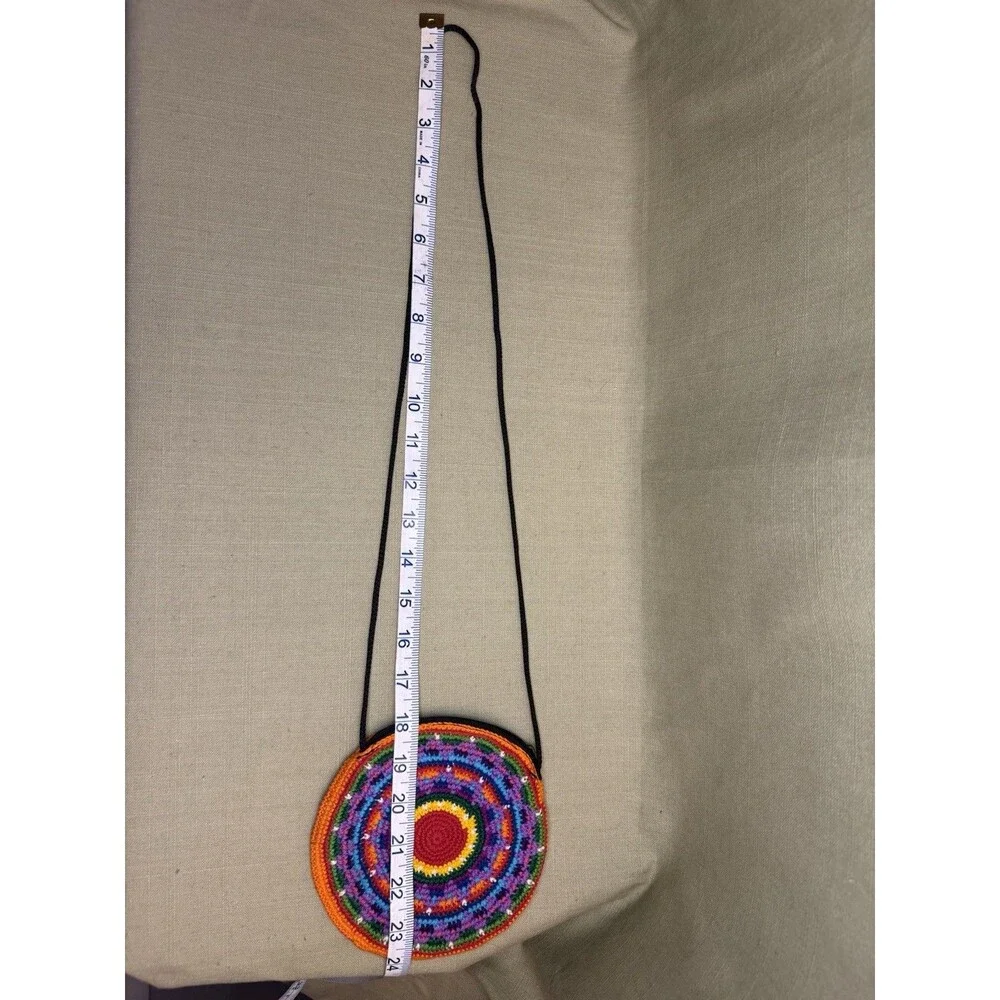 Boho Hippie Crossbody Hobo Bag 4.5” Zipper Opening
